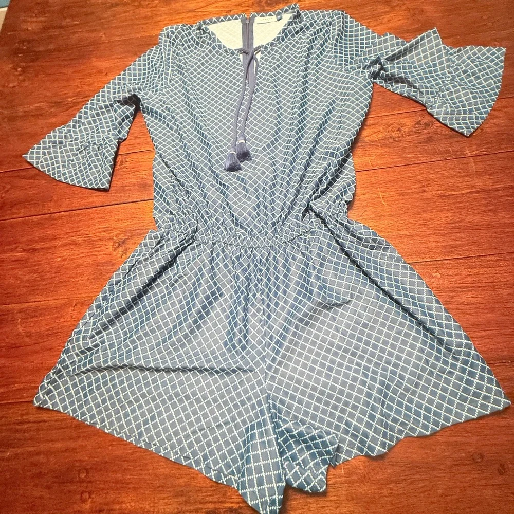 Cabana Life Nautical Ruffle Sleeve Romper New without tag. Size Medium - Picture 4 of 9